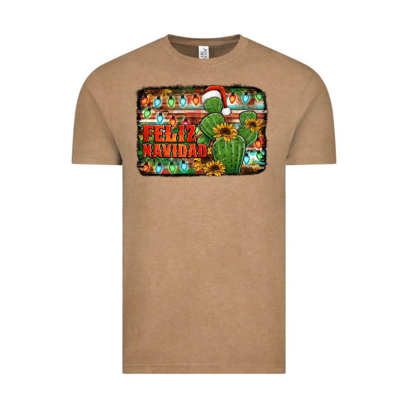 Feliz Navidad Merry Christmas Cactus Vintage Tee by Jasminsmagicworld | Teevron