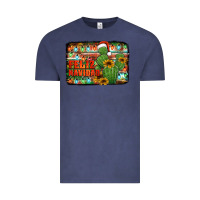 Vintage Denim feliz navidad merry christmas cactus Vintage Tee - Jasminsmagicworld