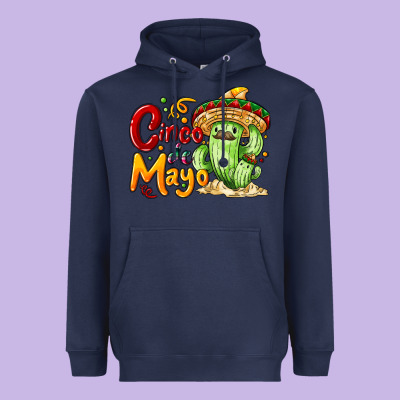 Cinco De Mayo With Cactus Heavyweight Hoodie Designed By Nancycooperartshop
