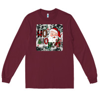 Burgundy ho ho ho coaster Long Sleeve Tee - JahusDesignShop