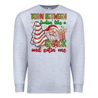 Heather Grey torn between lookin' like a snack and eatin' one Premium Sweatshirt - texasbilliewilder