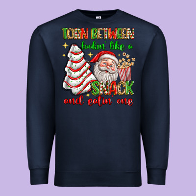 Torn Between Lookin' Like A Snack And Eatin' One Premium Sweatshirt Designed By Texasbilliewilder