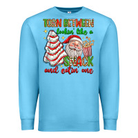 Ocean Blue torn between lookin' like a snack and eatin' one Premium Sweatshirt - texasbilliewilder