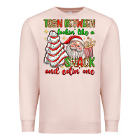 Pale Pink torn between lookin' like a snack and eatin' one Premium Sweatshirt - texasbilliewilder