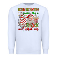 White torn between lookin' like a snack and eatin' one Premium Sweatshirt - texasbilliewilder