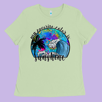 My Favorite Color Is Sunshine Ladies Tee Designed By Sublimationcraftshop