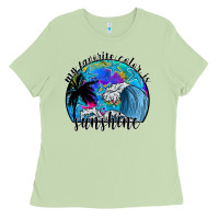 Matcha my favorite color is sunshine Ladies Tee - SublimationCraftShop