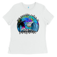 White my favorite color is sunshine Ladies Tee - SublimationCraftShop