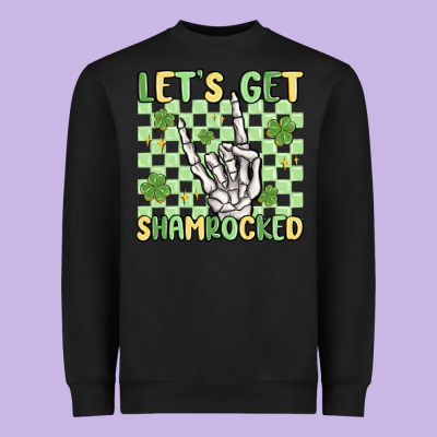Let's Get Shamrocked Heavyweight Sweatshirt Designed By Maliassmallbusiness