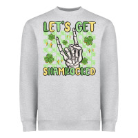 Heather Grey let's get shamrocked Heavyweight Sweatshirt - MaliasSmallBusiness