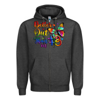 Charcoal Heather better out than in Zipper Hoodie - Artiststas