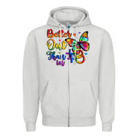 Dove Grey better out than in Zipper Hoodie - Artiststas