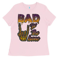 Bubblegum Pink bad to the bone Ladies Tee - JahusDesignShop