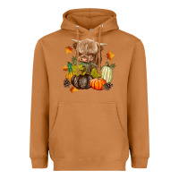 Meerkat Heifer with Pumpkins Heavyweight Hoodie - texasbilliewilder