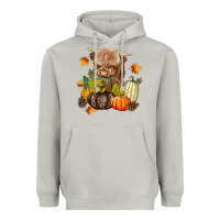 Moon Dust Heifer with Pumpkins Heavyweight Hoodie - texasbilliewilder