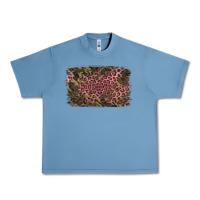 Pebble Blue Camouflage Pink Leopard Background Urban Heavy Tee - Jasminsmagicworld
