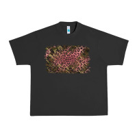 Pigment Black Camouflage Pink Leopard Background Urban Heavy Tee - Jasminsmagicworld