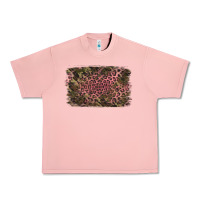 Salmon Camouflage Pink Leopard Background Urban Heavy Tee - Jasminsmagicworld