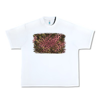White Camouflage Pink Leopard Background Urban Heavy Tee - Jasminsmagicworld