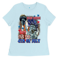 Baby Blue Dead inside but it's the 4th of July Ladies Tee - CowGirlArtShop