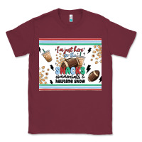 Burgundy i'm just here for the snacks Classic Tee - MaliasSmallBusiness