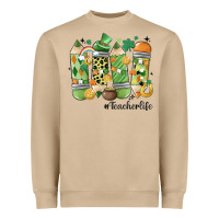 Mushroom retro patricks day teacher life Heavyweight Sweatshirt - MaliasSmallBusiness