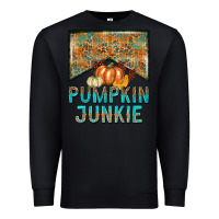 Black Pumpkin junkie Premium Sweatshirt - NancyCooperArtShop