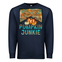 Navy Pumpkin junkie Premium Sweatshirt - NancyCooperArtShop