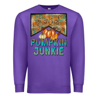 Purple Pumpkin junkie Premium Sweatshirt - NancyCooperArtShop