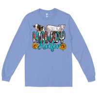 Colony Blue western howdy heifer Long Sleeve Tee - NancyCooperArtShop