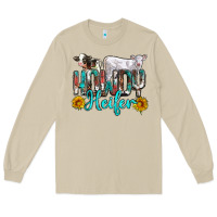 Mushroom western howdy heifer Long Sleeve Tee - NancyCooperArtShop
