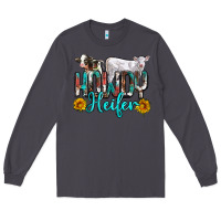 Smoke western howdy heifer Long Sleeve Tee - NancyCooperArtShop