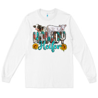White western howdy heifer Long Sleeve Tee - NancyCooperArtShop