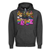 Charcoal Heather don't hide your pride Zipper Hoodie - Artiststas