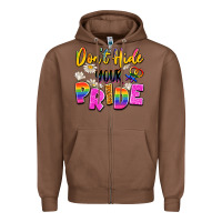 Chestnut don't hide your pride Zipper Hoodie - Artiststas