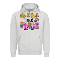 Dove Grey don't hide your pride Zipper Hoodie - Artiststas