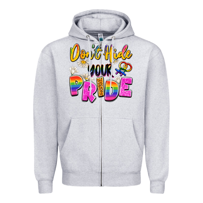 Don't Hide Your Pride Zipper Hoodie by Artiststas | Teevron