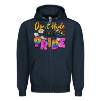 Navy don't hide your pride Zipper Hoodie - Artiststas
