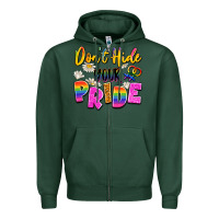 Sports Green don't hide your pride Zipper Hoodie - Artiststas
