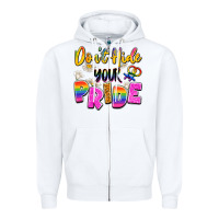 White don't hide your pride Zipper Hoodie - Artiststas