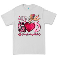 Dove Grey with god all things are possible Premium Tee - OliviaCreatesArt