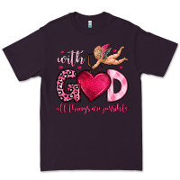 Plum with god all things are possible Premium Tee - OliviaCreatesArt