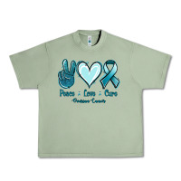 Oil Green Peace Love Cure Ovarian Cancer Urban Heavy Tee - Jasminsmagicworld