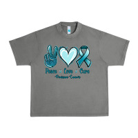 Tornado Peace Love Cure Ovarian Cancer Urban Heavy Tee - Jasminsmagicworld