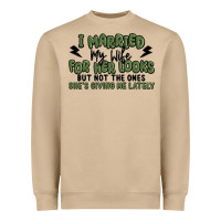 Mushroom i married my wife for her looks Heavyweight Sweatshirt - MaliasSmallBusiness