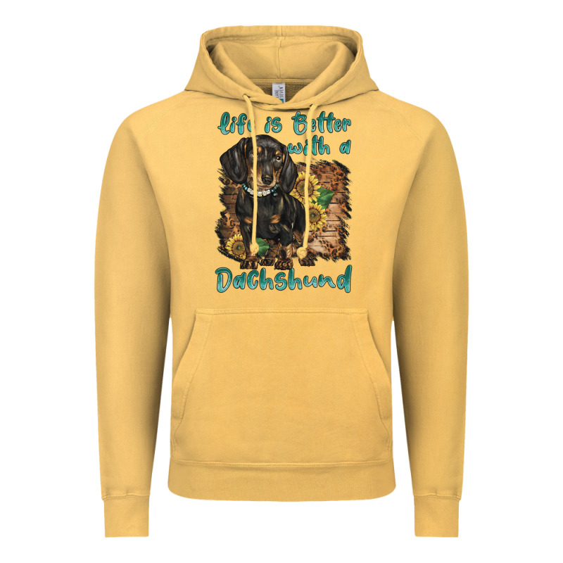 Life Is Better With A Dachshund Vintage Hoodie by BarkalooDesign | Teevron