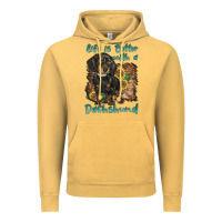 Vintage Mustard life is better with a dachshund Vintage Hoodie - BarkalooDesign
