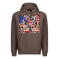 Coffee cowhide amerikan flag Premium Hoodie - TumblerDesignByShophia