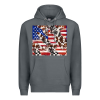Rock cowhide amerikan flag Premium Hoodie - TumblerDesignByShophia