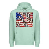 Seafoam cowhide amerikan flag Premium Hoodie - TumblerDesignByShophia